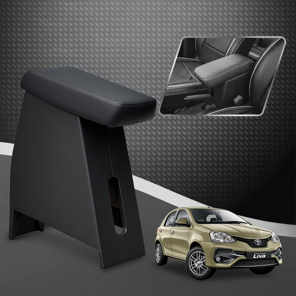 Car Center Armrest with Storage for Toyota Etios Liva – Black