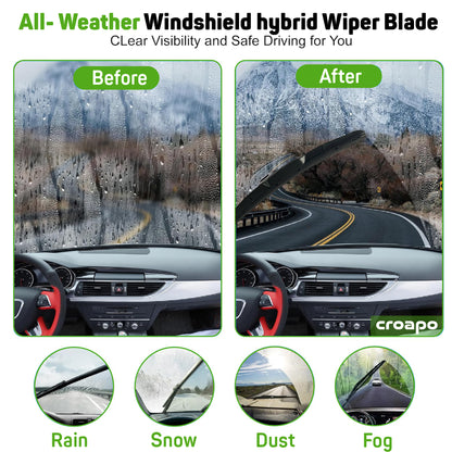 Mahindra KUV100 Hybrid Wiper Blades – 20” Driver & 18” Passenger | Set of 2