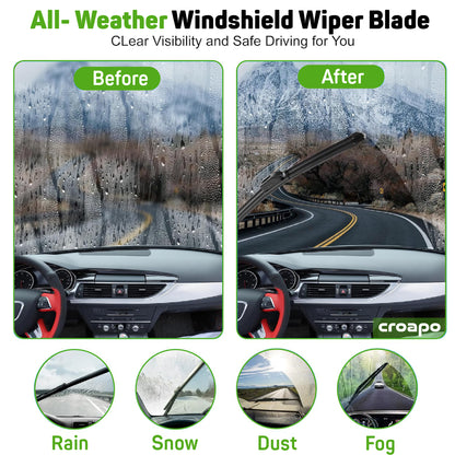 Hyundai i20 Soft Frameless Wiper Blades – 24” Driver & 16” Passenger | Set of 2