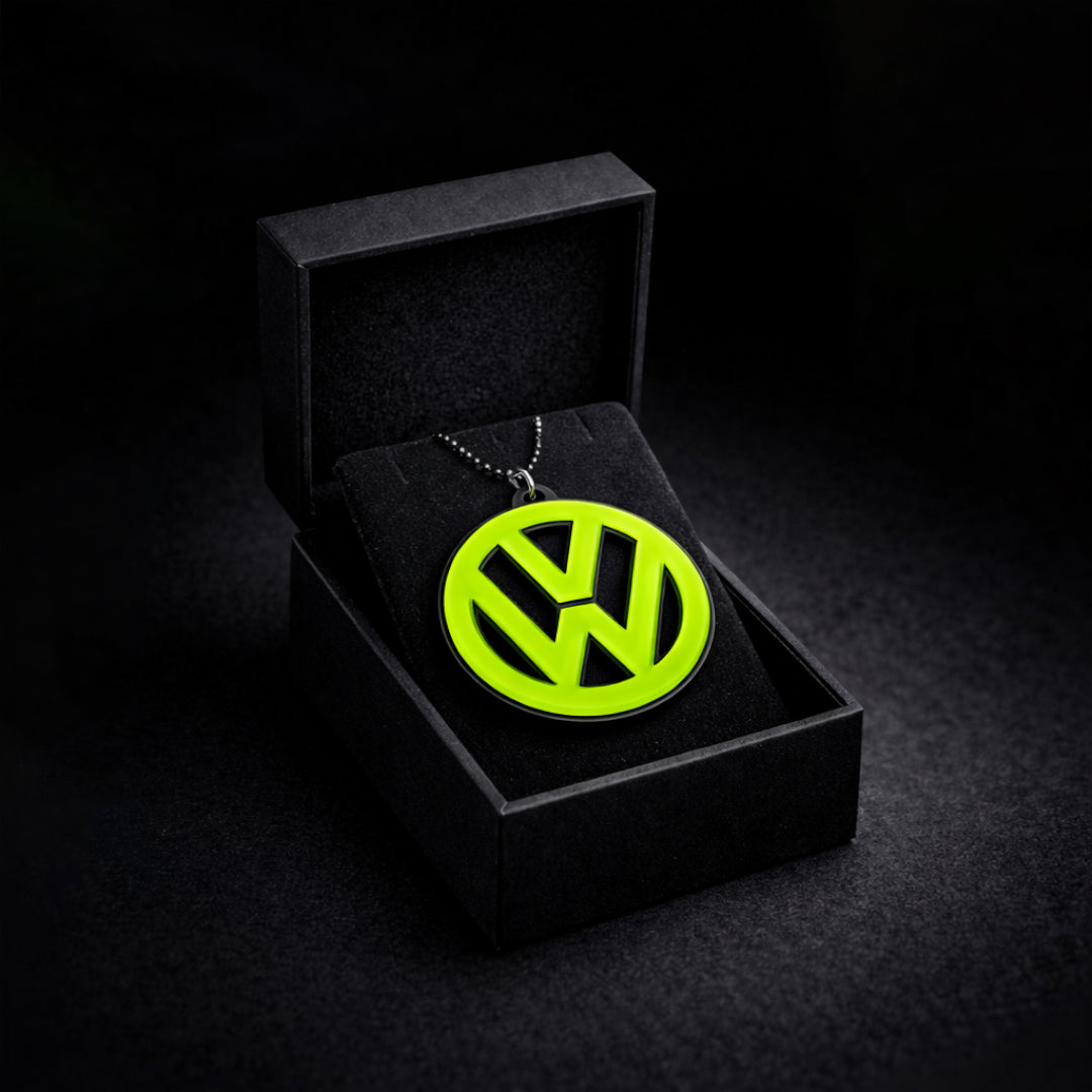 Volkswagen Logo Car Mirror Hanging Pendant – Acrylic Hanging Accessory | Stylish Interior Decor