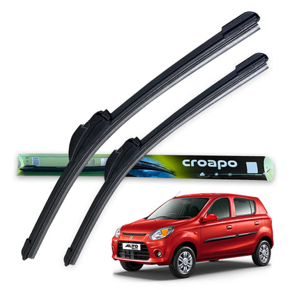 Croapo Frameless Windshield Wiper Blades for Maruti Suzuki Alto 800 (All Models) – 18” Driver & 16” Passenger (Set of 2)