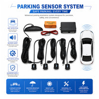 Car Parking Sensor System with 4 Ultrasonic Sensors – Black