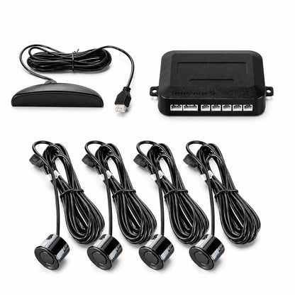 Car Parking Sensor System with 4 Ultrasonic Sensors – Black