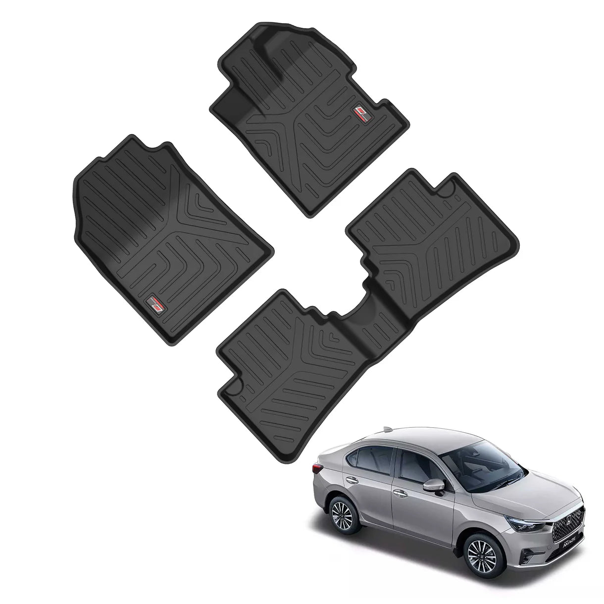 GFX Life Long Car Floor Mats for Honda Amaze – Automatic (2024 Onwards)