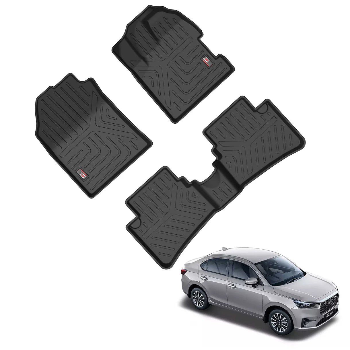 GFX Life Long Car Floor Mats for Honda Amaze – Manual (2024 Onwards)