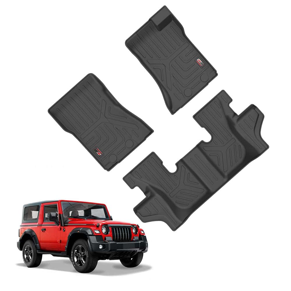 GFX Life Long Car Floor Mats for Mahindra Thar (2021–2024)