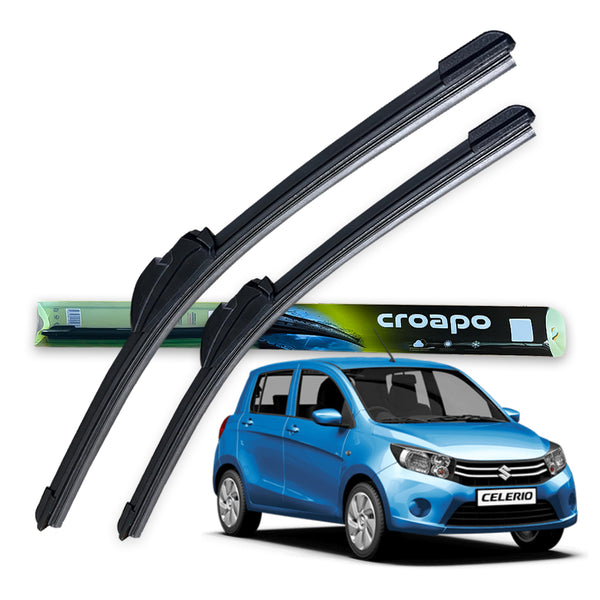 Croapo Frameless Windshield Wiper Blades for Maruti Suzuki Celerio (All Models) – 21” Driver & 14” Passenger (Set of 2)