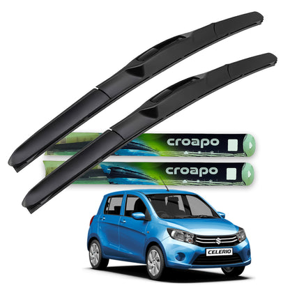 Croapo Front Hybrid Wiper Blades for Maruti Suzuki Celerio (All Models) – 21” Driver & 14” Passenger (Set of 2)