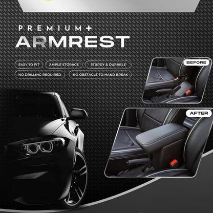 Car Center Armrest with Storage Fits Maruti Suzuki Swift 2018–2023 (Black)