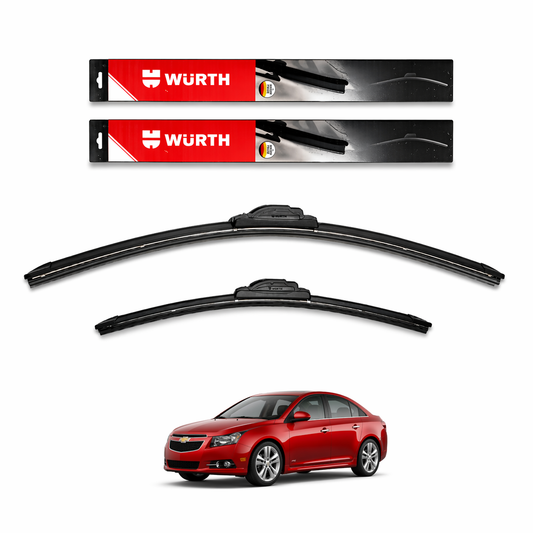 WÜRTH Soft Wiper Blade for Chevrolet Cruze | 24" + 18" Set | Flat Frameless | Streak-Free