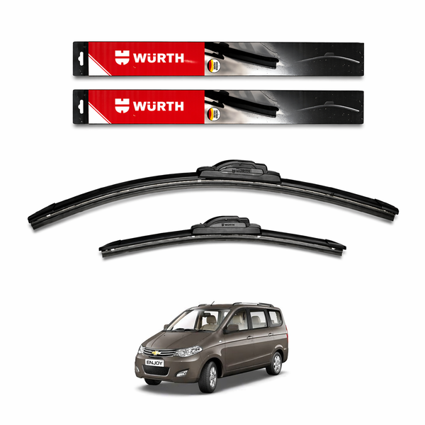 WÜRTH Soft Wiper Blade for Chevrolet Enjoy | 21" + 16" Set | Flat Frameless | Streak-Free