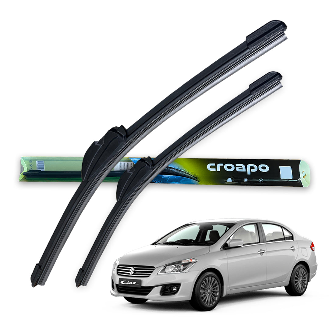 Croapo Frameless Windshield Wiper Blades for Maruti Suzuki Ciaz (All Models) – 24” Driver & 16” Passenger (Set of 2)