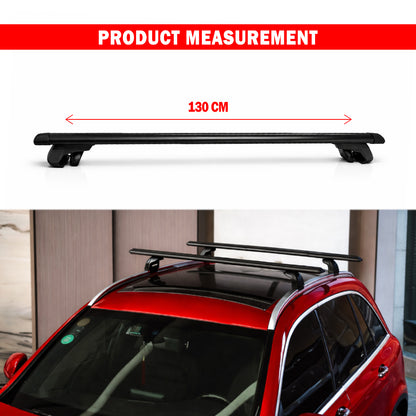 Universal Roof Rack Cross Bars | Adjustable Aluminum Cargo Carrier | Anti-Theft Locking System | Heavy Duty Rooftop Luggage Crossbars for Cars & SUVs | Black