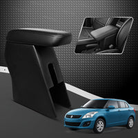 Car Center Armrest with Storage | Adjustable Hand Rest | Premium Leather Finish | Compatible with Maruti Suzuki Swift Dzire (2012–2015)