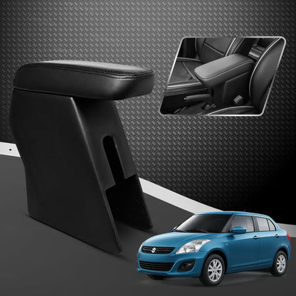 Car Center Armrest with Storage | Adjustable Hand Rest | Premium Leather Finish | Compatible with Maruti Suzuki Swift Dzire (2012–2015)