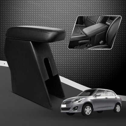 Car Center Armrest with Storage | Adjustable Hand Rest | Premium Leather Finish | Compatible with Maruti Suzuki Swift Dzire (Old Model)