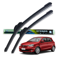 Croapo Frameless Windshield Wiper Blades for Toyota Etios– 22” Driver & 16” Passenger (Set of 2)