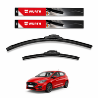 WÜRTH Soft Wiper Blade for Ford Fiesta | 22" + 16" Set | Flat Frameless | Streak-Free