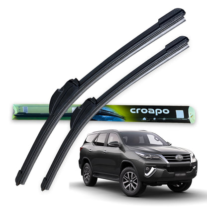 Croapo Frameless Windshield Wiper Blades forToyota Fortuner – 22” Driver & 19” Passenger (Set of 2)