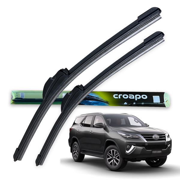 Croapo Frameless Windshield Wiper Blades forToyota Fortuner – 22” Driver & 19” Passenger (Set of 2)