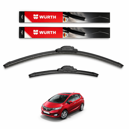 WÜRTH Soft Wiper Blade for Honda Jazz | 24" + 14" Set | Flat Frameless | Streak-Free
