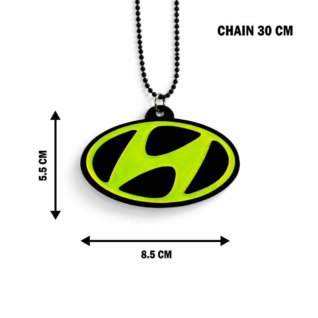 Hyundai Logo Car Mirror Hanging Pendant – Acrylic Hanging Accessory | Stylish Interior Decor