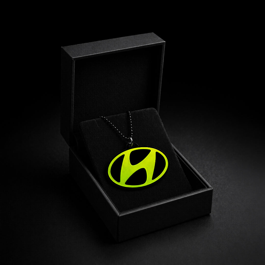 Hyundai Logo Car Mirror Hanging Pendant – Acrylic Hanging Accessory | Stylish Interior Decor