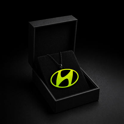 Hyundai Logo Car Mirror Hanging Pendant – Acrylic Hanging Accessory | Stylish Interior Decor