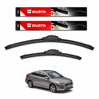 WÜRTH Soft Wiper Blade for Hyundai Verna 2017 | 24" + 16" Set | Flat Frameless | Streak-Free