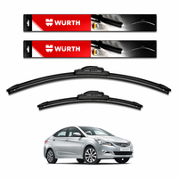 WÜRTH Soft Wiper Blade for Hyundai Verna Fluidic | 24" + 16" Set | Flat Frameless | Streak-Free
