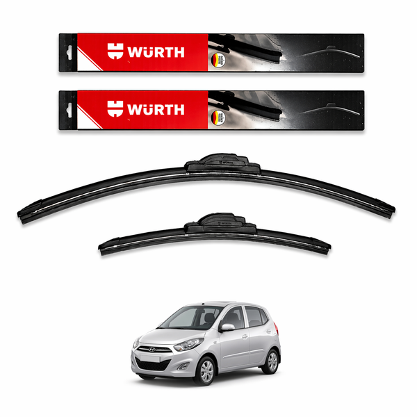 WÜRTH Soft Wiper Blade for Hyundai i10 | 22" + 16" Set | Flat Frameless | Streak-Free