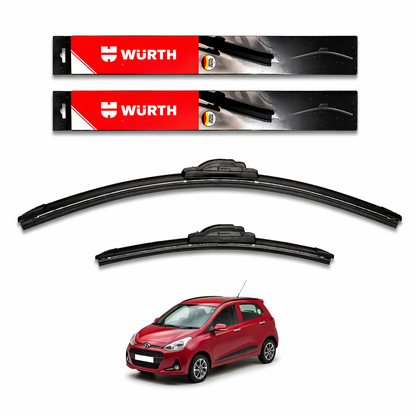 WÜRTH Soft Wiper Blade for Hyundai Grand i10 | 22" + 16" Set | Flat Frameless | Streak-Free