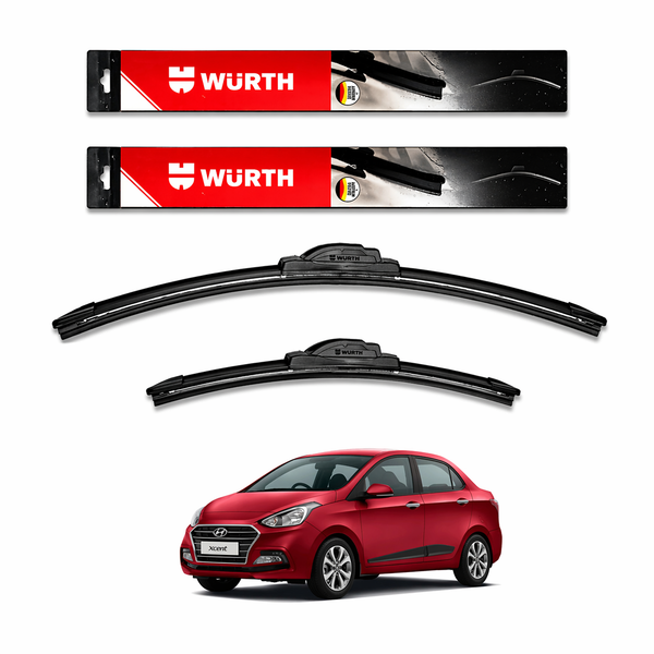 WÜRTH Soft Wiper Blade for Hyundai Xcent | 22" + 16" Set | Flat Frameless | Streak-Free