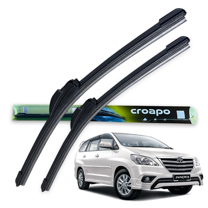 Croapo Frameless Windshield Wiper Blades for Toyota Innova  – 26” Driver & 16” Passenger (Set of 2)