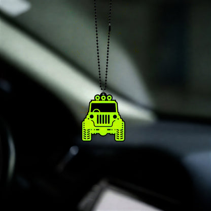 Jeep Mirror Hanging Pendant – Acrylic Hanging Accessory | Off-Road Interior Decor