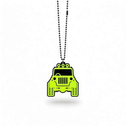 Jeep Mirror Hanging Pendant – Acrylic Hanging Accessory | Off-Road Interior Decor