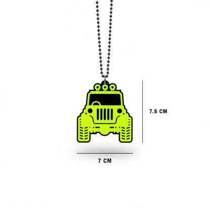 Jeep Mirror Hanging Pendant – Acrylic Hanging Accessory | Off-Road Interior Decor