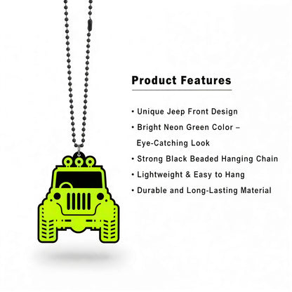Jeep Mirror Hanging Pendant – Acrylic Hanging Accessory | Off-Road Interior Decor