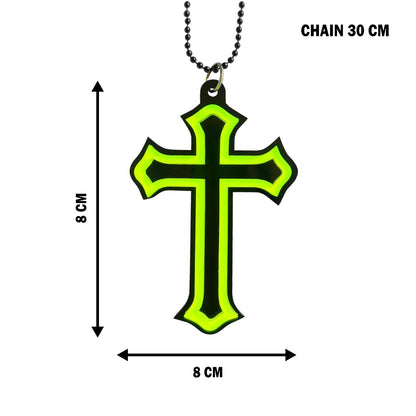 Christian Emblem Car Mirror Hanging Pendant – Acrylic Cross Hanging Accessory | Stylish Interior Decor
