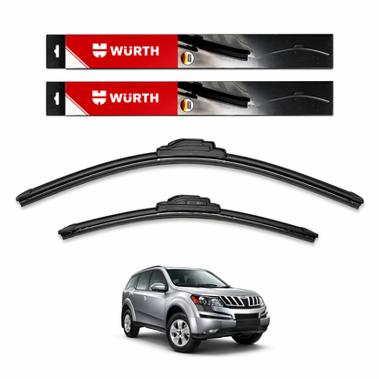 WÜRTH Soft Wiper Blade for Mahindra XUV500 (2011–2015) | 26" + 18" Set | Flat Frameless | Streak-Free