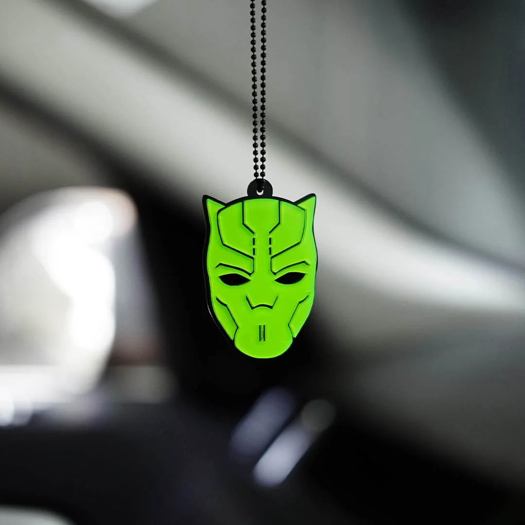 Black Panther Style Car Mirror Hanging Pendant – Acrylic Hanging Accessory | Stylish Interior Decor