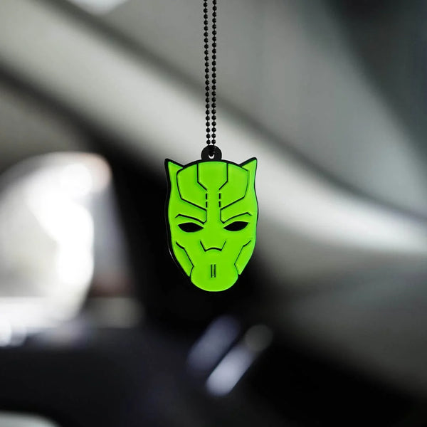 Black Panther Style Car Mirror Hanging Pendant – Acrylic Hanging Accessory | Stylish Interior Decor