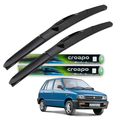 Croapo Front Hybrid Wiper Blades for Maruti 800 (All Models) – 18” Driver & 16” Passenger (Set of 2)