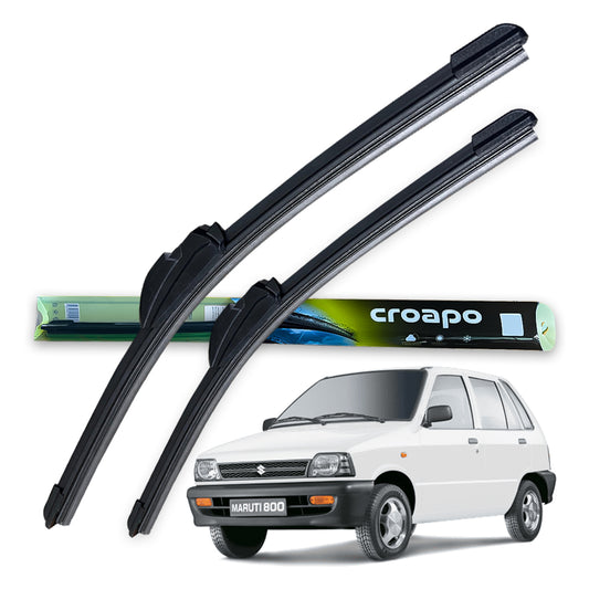 Croapo Frameless Windshield Wiper Blades for Maruti 800  (All Models) – 18” Driver & 16” Passenger (Set of 2)
