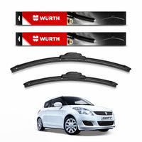 WÜRTH Soft Wiper Blade for Maruti Suzuki Swift (2012–2016) | 21" + 19" Set | Flat Frameless | Streak-Free