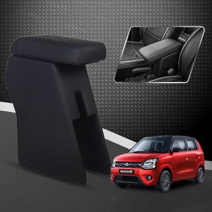 Car Center Armrest with Storage for Maruti Suzuki WagonR (New Model) – Black