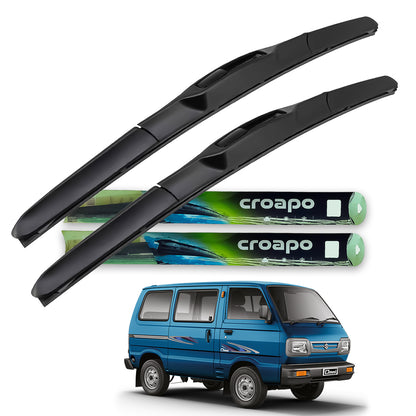 Croapo Front Hybrid Wiper Blades for Maruti Suzuki Omni (All Models) – 12” Driver & 12” Passenger (Set of 2)