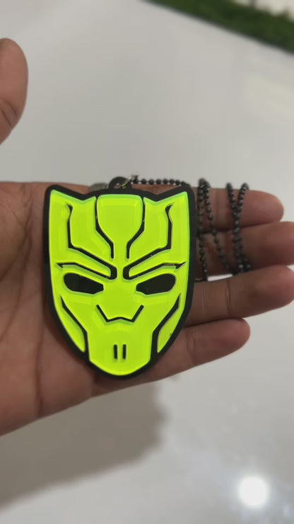 Black Panther Style Car Mirror Hanging Pendant – Acrylic Hanging Accessory | Stylish Interior Decor