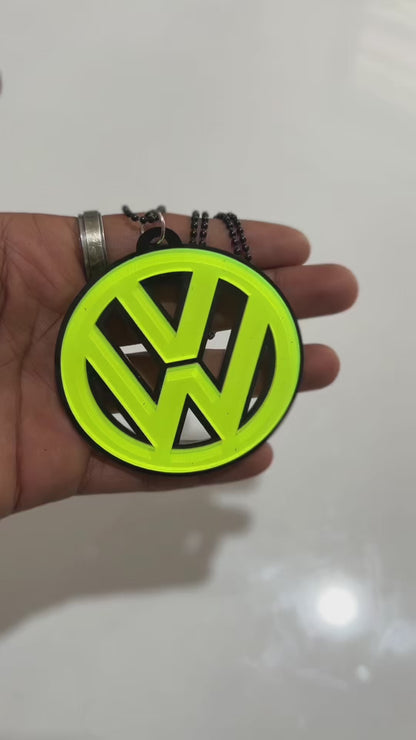 Volkswagen Logo Car Mirror Hanging Pendant – Acrylic Hanging Accessory | Stylish Interior Decor