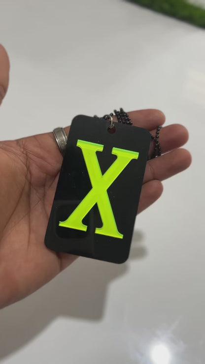 X Logo Car Mirror Hanging Pendant – Acrylic Hanging Accessory | Stylish Interior Decor